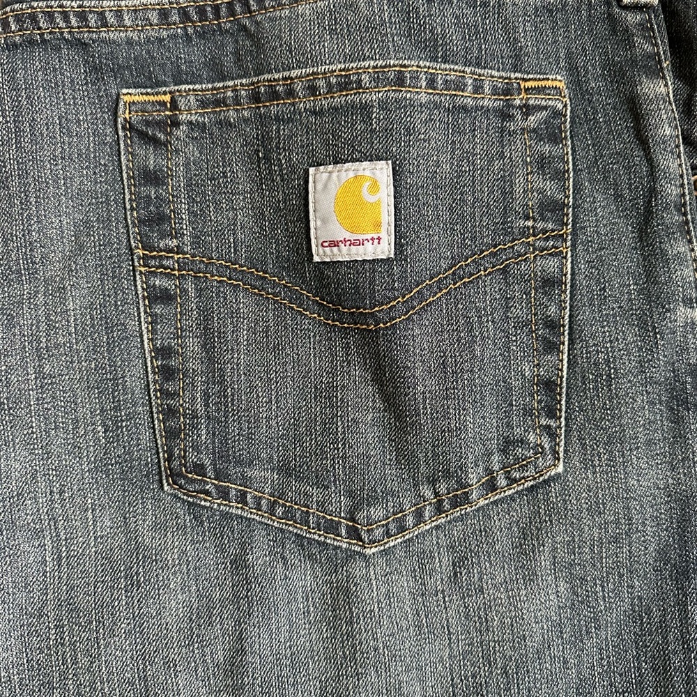 Carhartt Relaxed Fit 5 Pocket Jeans Men’s 40x32 Blue Denim Workwear Big and Tall - Picture 6 of 6